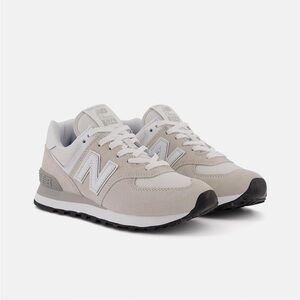 New Balance 574 in nimbus cloud and white